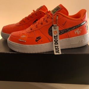 Just Do It Orange Air Forces